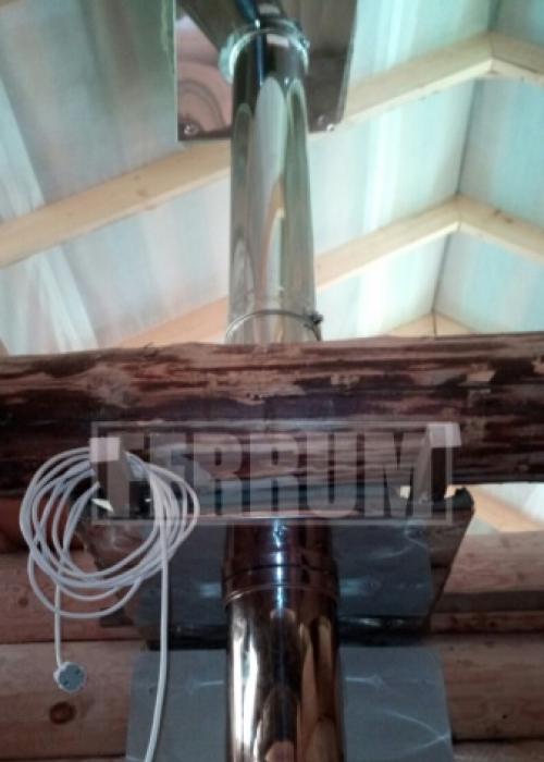 Проход трубы через потолок в бане 3 вида дымоходов. О расстояниях до горючих конструкций 04