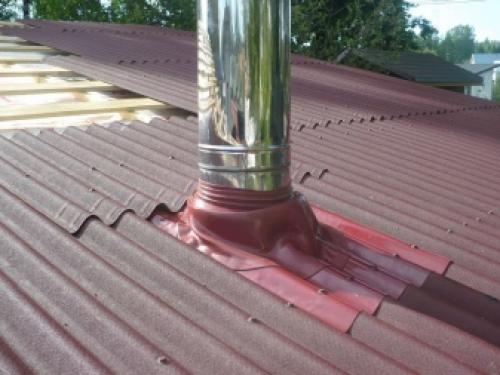 Примыкание кровли к трубе дымохода. Принципы вывода дымохода 15 Примыкание кровли к трубе дымохода. Принципы вывода дымохода 15