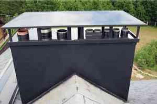 Короб для трубы на крыше. короб на трубу дымохода на крыше