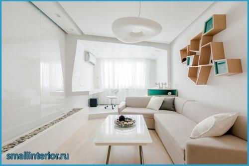 Гостиная 22 кв м дизайн. Кухня-гостиная в стиле хай-тек