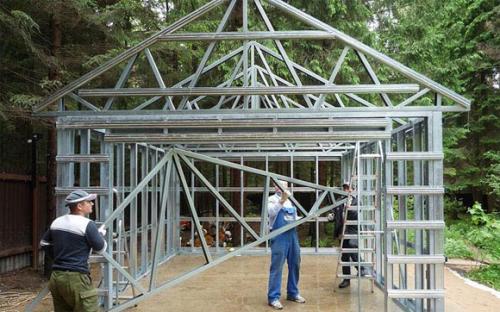 Гараж из металлопрофиля своими руками. Что представляет собой каркасный гараж из металлического профиля 06 Гараж из металлопрофиля своими руками. Что представляет собой каркасный гараж из металлического профиля 06