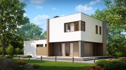 Плоская крыша частного дома. 