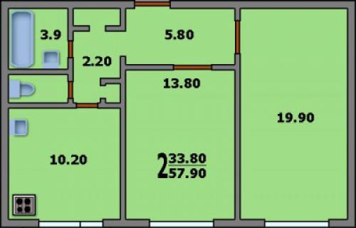 Разработка дизайн-проекта двушки линейки П44Т. Однокомнатные П-44Т 10 Разработка дизайн-проекта двушки линейки П44Т. Однокомнатные П-44Т 10