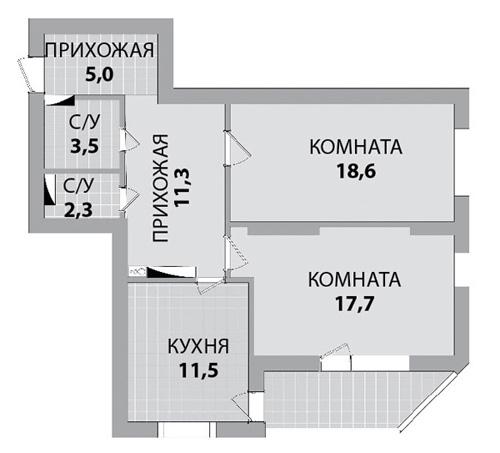 Прихожая в п44т двушка линейка дизайн