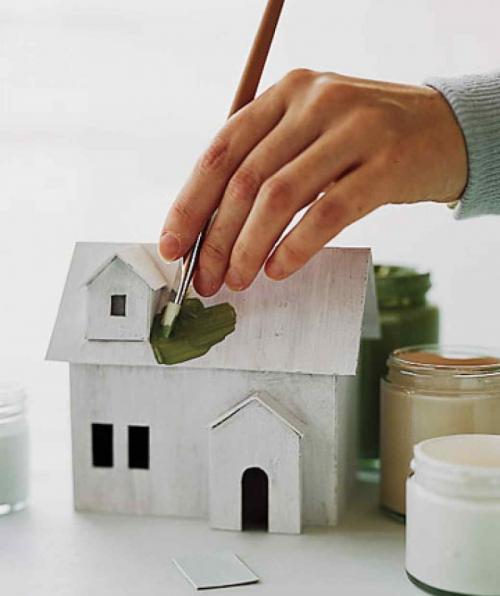 Новогодний домик из пенопласта своими руками. 7 идей новогодних домиков по простым мастер-классам своими руками