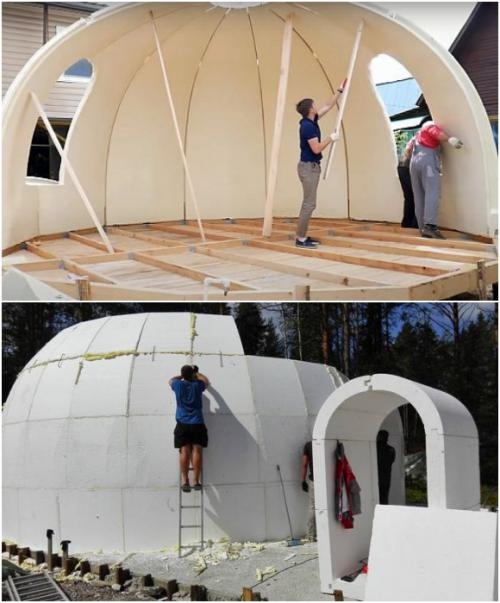 Дома из пенопласта в россии. Сборка дома из пенополистирола