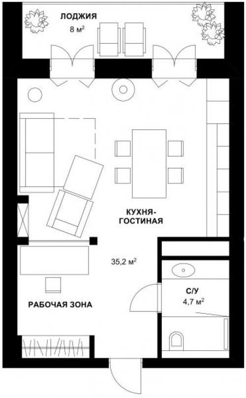Какие преимущества имеет гостиная-спальня. Спальня-гостиная: особенности