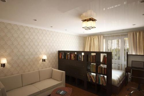 Как можно украсить перегородку в спальне-гостиной. Способы зонирования спальни-гостиной