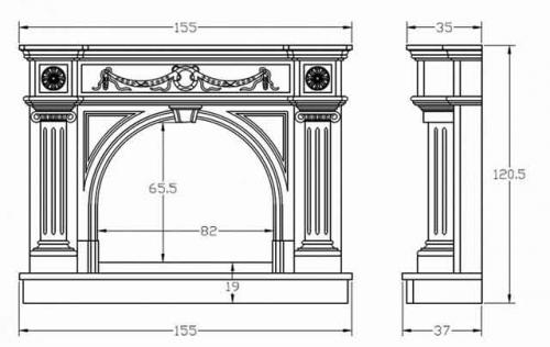 Камин из пенопласта чертеж. Выбор конструкции и создание чертежа