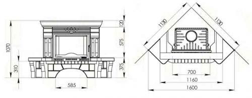 Камин из пенопласта чертеж. Выбор конструкции и создание чертежа