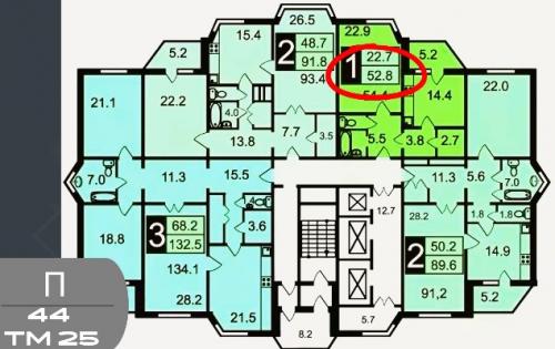 Размеры двухкомнатной квартиры П-44. Дома серии П-44 — планировка с размерами, модификации.