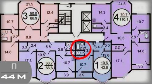 Размеры двухкомнатной квартиры П-44. Дома серии П-44 — планировка с размерами, модификации.