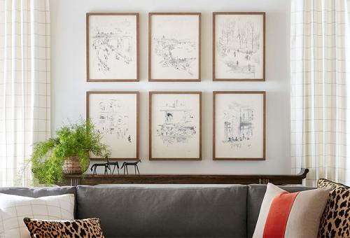 Как красиво разместить картины в гостиной: советы и идеи 01