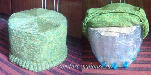 Пуфик из 5 литровых бутылок. Как сделать пуфик из пластиковых бутылок своими руками: пошагово