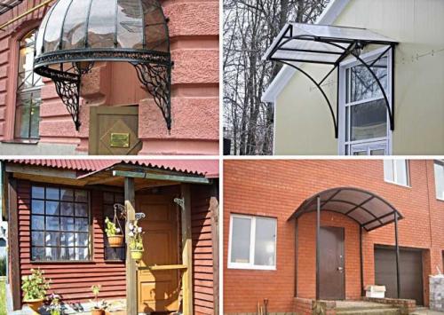 Навес над входной дверью в частном доме своими руками. Предназначение входного навеса