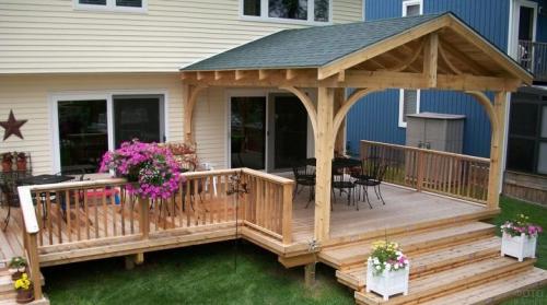 Как сделать крыльцо с навесом. Деревянное крыльцо с навесом для частного дома